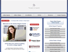 Tablet Screenshot of onlinedegreecenter.com